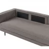 Chaise-longue em tecido castanho à esquerda MIRAMAS