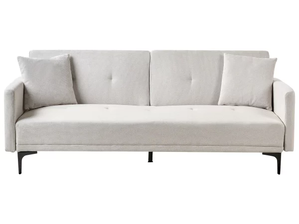 Sofa LUCAN, light beige fabric, black legs DEF