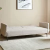 Sofa LUCAN, light beige fabric, black legs DEF