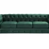 Sofa CHESTERFIELD Samtstoff grün CH..