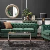 Sofa CHESTERFIELD Samtstoff grün CH..