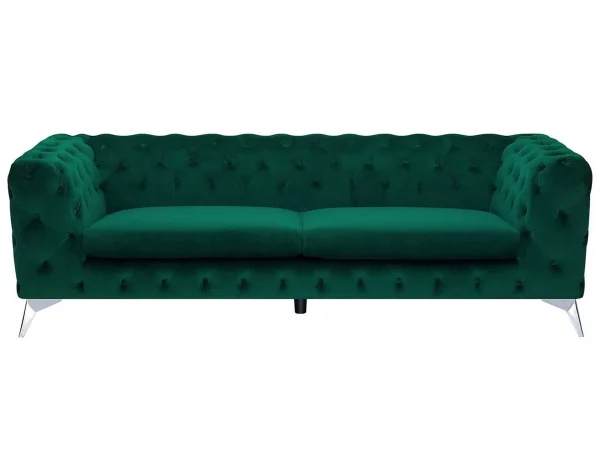 Sofa SOTRA, Samtstoff grün CH
