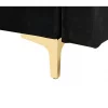 Sofá-cama XXL de 6 lugares em veludo preto ABERDEEN