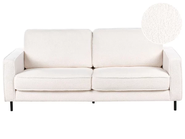 Sofa, SAVALEN, Boucle, White,DEF