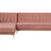 Sofa links/rechts ABERDEEN Samt Rosa CH
