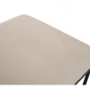 Chaise-longue em linho sintético creme e castanho dourado MALMOS