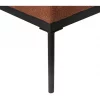 Chaise-longue em linho sintético creme e castanho dourado MALMOS