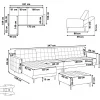 Schlafsofa ABERDEEN Samt Schwarz Otto+Mittel L/R DEF