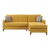 Chaise longue convertível em cama LIKA reversível 4 lugares amarelo