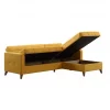 Chaise longue convertível em cama LIKA reversível 4 lugares amarelo