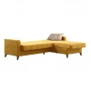 Chaise longue convertível em cama LIKA reversível 4 lugares amarelo