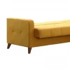 Chaise longue convertível em cama LIKA reversível 4 lugares amarelo