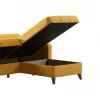 Chaise longue convertível em cama LIKA reversível 4 lugares amarelo
