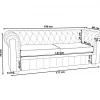 Sofa CHESTERFIELD schwarz CH