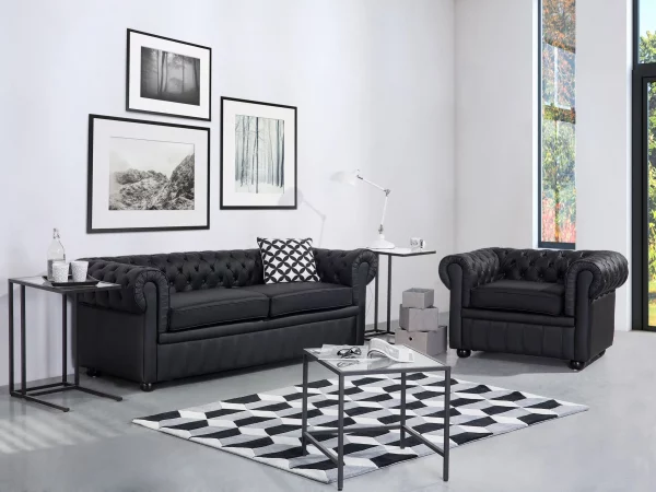 Sofa CHESTERFIELD schwarz CH