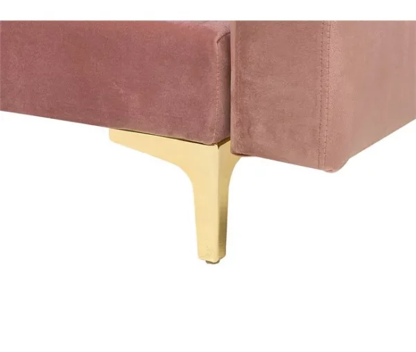 Conjunto de sofás reclináveis com 5 lugares em veludo rosa ABERDEEN