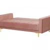 Conjunto de sofás reclináveis com 5 lugares em veludo rosa ABERDEEN