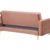 Conjunto de sofás reclináveis com 5 lugares em veludo rosa ABERDEEN
