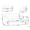3-er Schlafsofa FLORLI schwarz CH