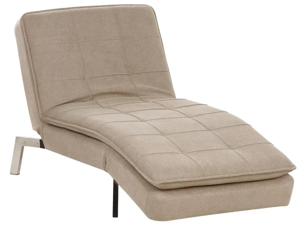 Chaise longue LOIRET, beige, fabric DEF