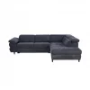 Sofá de canto OMEGA com cama cor antracite dereita 4 lugares antracite