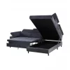 Sofá de canto OMEGA com cama cor antracite dereita 4 lugares antracite