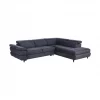 Sofá de canto OMEGA com cama cor antracite dereita 4 lugares antracite