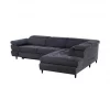 Sofá de canto OMEGA com cama cor antracite dereita 4 lugares antracite