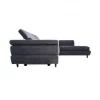 Sofá de canto OMEGA com cama cor antracite dereita 4 lugares antracite