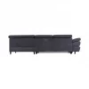Sofá de canto OMEGA com cama cor antracite dereita 4 lugares antracite
