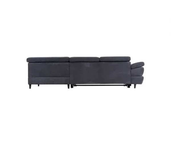Sofá de canto OMEGA com cama cor antracite dereita 4 lugares antracite