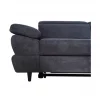 Sofá de canto OMEGA com cama cor antracite dereita 4 lugares antracite