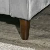 HOMCOM Sofá Cama com Chaise Longue de 3 Lugares Tato Aveludado com Encosto Ajustável e Apoio para os Pés Móvel 218x85x86cm Cinza
