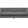 Sofa SOTRA, Samtstoff grau CH.