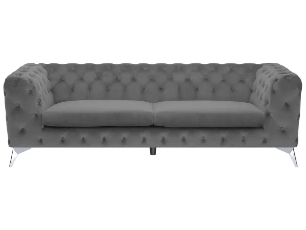Sofa SOTRA, Samtstoff grau CH.