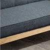 HOMCOM Sofá de 2 Lugares com Encosto e Almofadas Acolchoados Pés de Madeira Antiderrapantes para Sala de estar Dormitório Oficina 114x66x69 cm Cinza