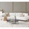 Sofá de 3 lugares em bouclé branco KANSSELI