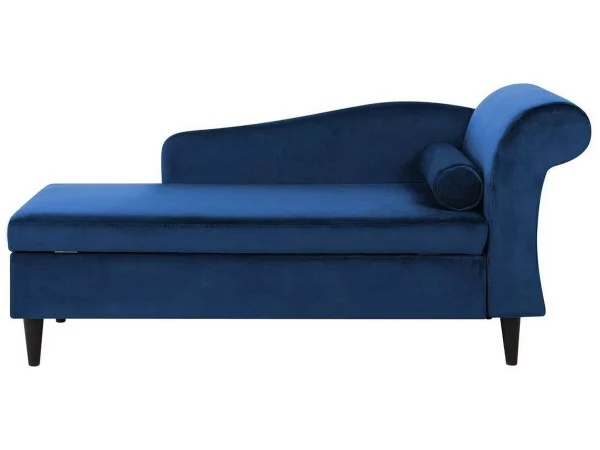 Chaiselongue LUIRO marineblau rechtsseitig CH