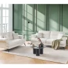 Conjunto de sofás com 5 lugares em tecido bouclé branco SKIVE