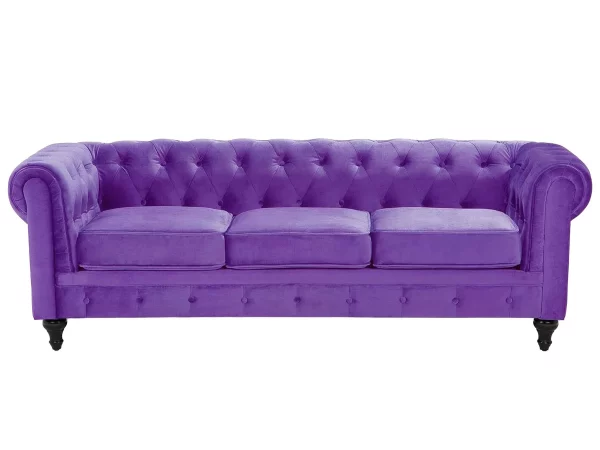 Sofa CHESTERFIELD Samtstoff violett CH