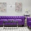 Sofa CHESTERFIELD Samtstoff violett CH