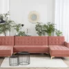 Sofa ABERDEEN U-förmig Samt Rosa CH