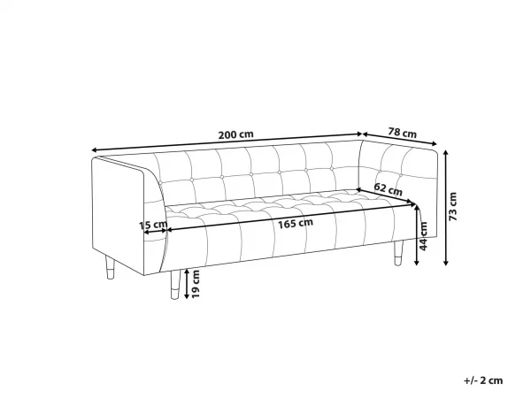Boucle Sofa BYSKE Brown DEF