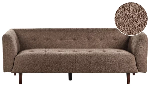 Boucle Sofa BYSKE Brown DEF