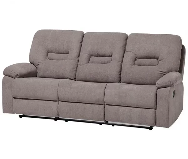 Conjunto de sofás reclináveis em tecido taupe BERGEN