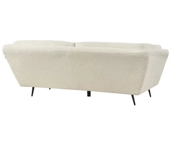 Sofá de 3 lugares em tecido bouclé branco LENVIK