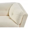 Sofá de 3 lugares em tecido bouclé branco LENVIK