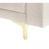 Sofá-cama de 3 lugares em tecido creme ABERDEEN