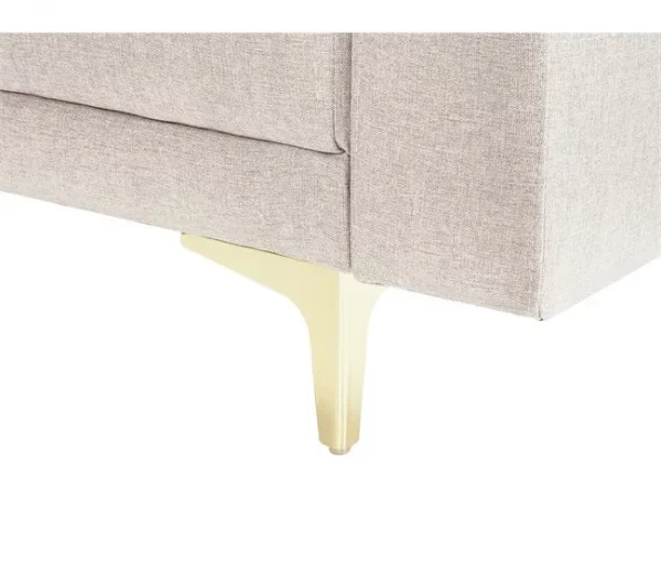 Sofá-cama de 3 lugares em tecido creme ABERDEEN
