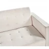 Sofá-cama de 3 lugares em tecido creme ABERDEEN